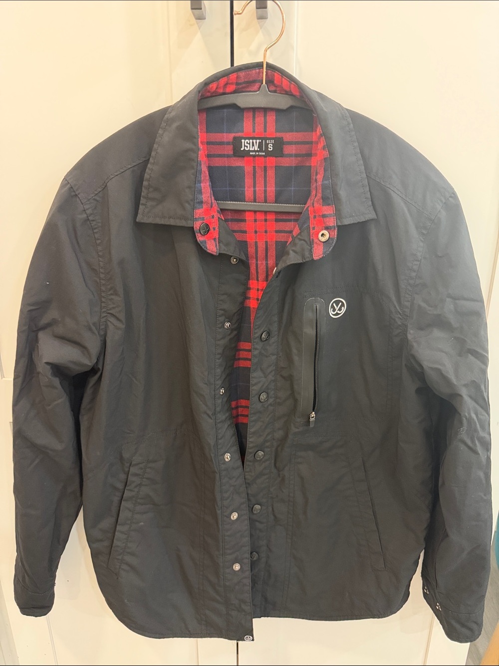 Mens JSLV jacket with Red Plaid Lining